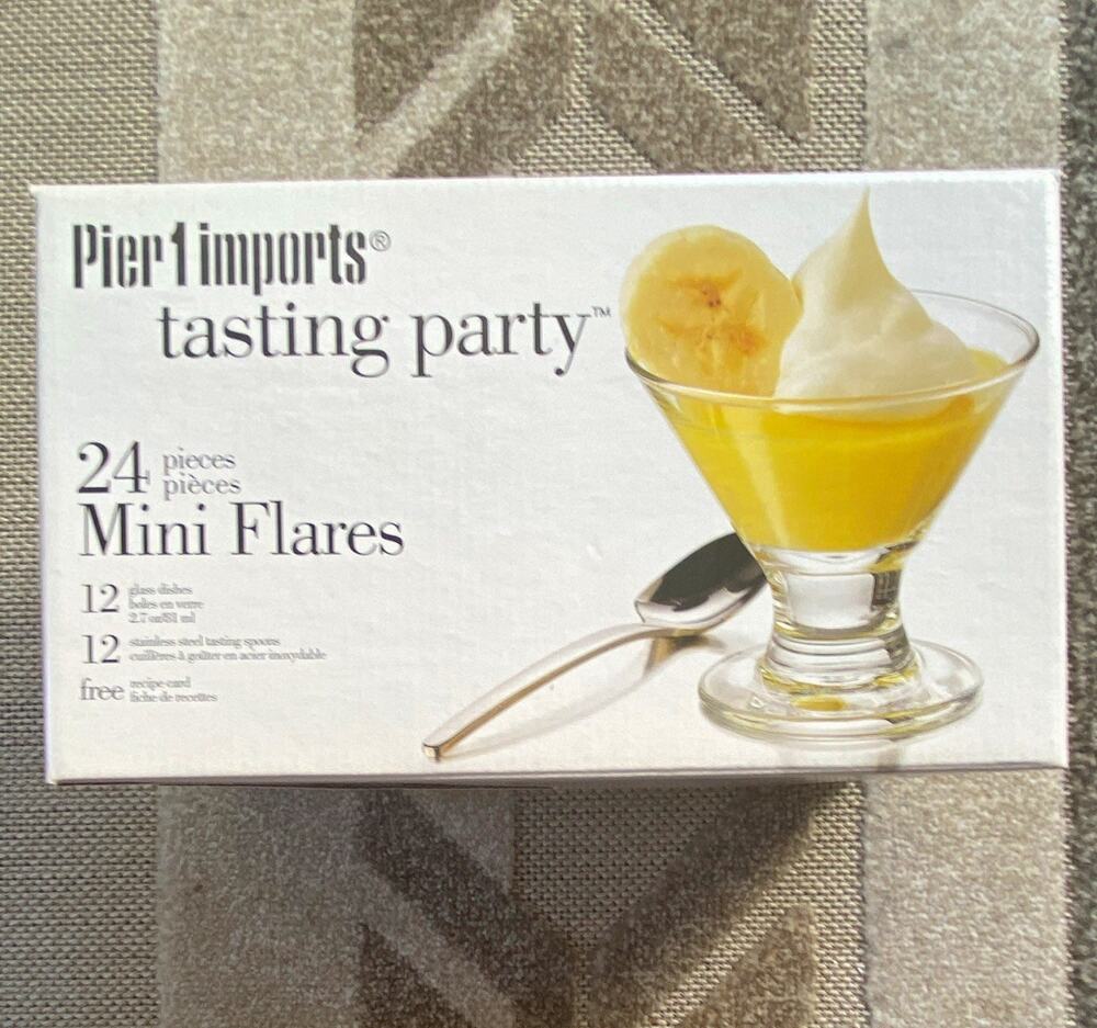 Pier 1 Imports Tasting Party Clear Glass Dessert Cups Set, 24pc Solid/Plain